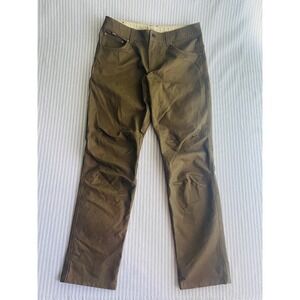 Kuhl Free Rydr Mens 33x32 Dark Olive Brown Eurotwill Articulated Pants Tapered